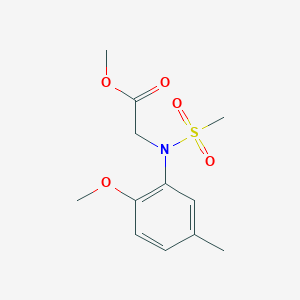 molecular formula C12H17NO5S B3136809 Methyl N-(2-methoxy-5-methylphenyl)-N-(methylsulfonyl)glycinate CAS No. 425616-95-1