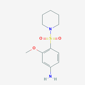 molecular formula C12H18N2O3S B3137219 3-Methoxy-4-piperidin-1-ylsulfonylaniline CAS No. 436091-41-7