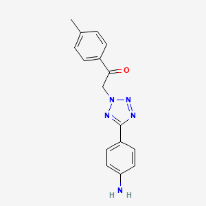 molecular formula C16H15N5O B3137231 2-[5-(4-Amino-phenyl)-tetrazol-2-yl]-1-p-tolyl-ethanone CAS No. 436092-96-5