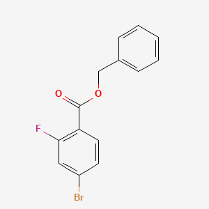 molecular formula C14H10BrFO2 B3137309 4-Bromo-2-fluoro-benzoic acid benzyl ester CAS No. 437764-46-0