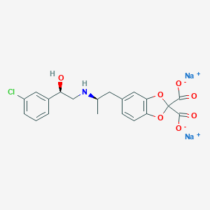 Disodium (R,R)-5-(2-((2-(3-chlorophenyl)-2-hydroxyethyl)-amino)propyl)-1,3-benzodioxole-2,3-dicarboxylate