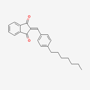 molecular formula C23H24O2 B3137585 2-[(4-heptylphenyl)methylene]-1H-indene-1,3(2H)-dione CAS No. 439108-61-9