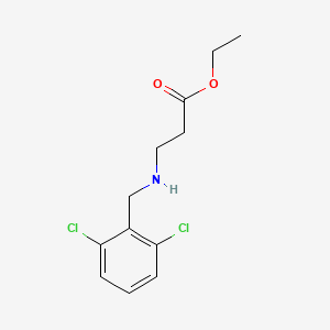 molecular formula C12H15Cl2NO2 B3137774 Ethyl N-(2,6-dichlorobenzyl)-beta-alaninate CAS No. 440647-29-0