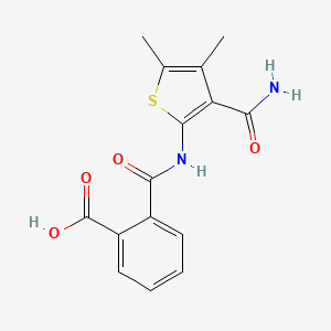 B3137920 2-[(3-Carbamoyl-4,5-dimethylthiophen-2-yl)carbamoyl]benzoic acid CAS No. 444146-23-0