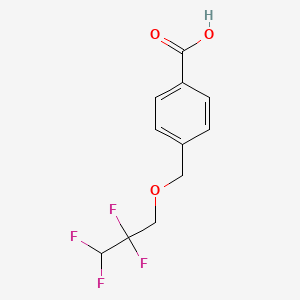 molecular formula C11H10F4O3 B3137926 4-[(2,2,3,3-Tetrafluoropropoxy)methyl]benzoic acid CAS No. 444151-68-2