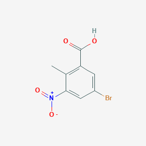 molecular formula C8H6BrNO4 B031381 5-溴-2-甲基-3-硝基苯甲酸 CAS No. 107650-20-4