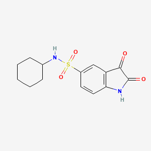 molecular formula C14H16N2O4S B3138304 N-Cyclohexyl-2,3-dioxoindoline-5-sulfonamide CAS No. 451460-02-9