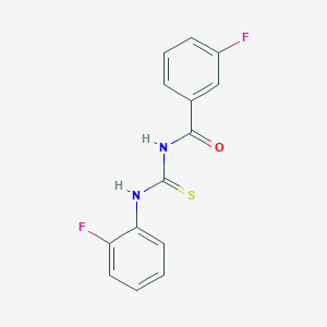molecular formula C14H10F2N2OS B313831 N-(3-fluorobenzoyl)-N'-(2-fluorophenyl)thiourea 