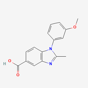 molecular formula C16H14N2O3 B3138318 1-(3-methoxyphenyl)-2-methyl-1H-benzimidazole-5-carboxylic acid CAS No. 452088-72-1