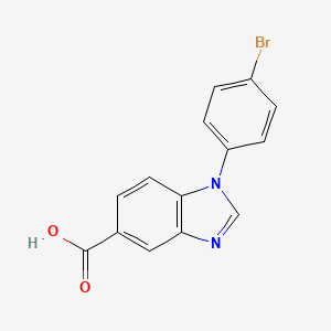 molecular formula C14H9BrN2O2 B3138322 1-(4-bromophenyl)-1H-benzimidazole-5-carboxylic acid CAS No. 452088-75-4