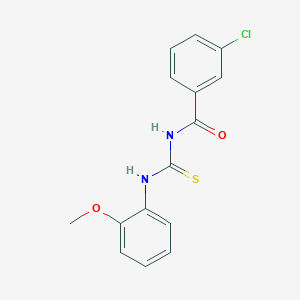 molecular formula C15H13ClN2O2S B313835 N-(3-chlorobenzoyl)-N'-(2-methoxyphenyl)thiourea 