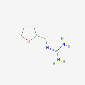 molecular formula C6H13N3O B3138480 N-[(oxolan-2-yl)methyl]guanidine CAS No. 45815-78-9