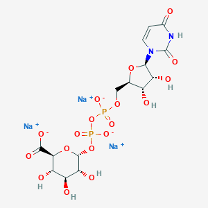 molecular formula C15H19N2Na3O18P2 B031385 Uridine 5'-diphosphoglucuronic acid trisodium salt CAS No. 63700-19-6