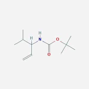 molecular formula C11H21NO2 B3138585 tert-butyl N-(4-methylpent-1-en-3-yl)carbamate CAS No. 461463-56-9