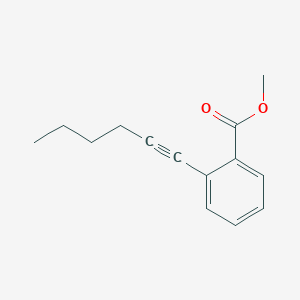 molecular formula C14H16O2 B3138671 Methyl 2-(hex-1-yn-1-yl)benzoate CAS No. 462637-40-7