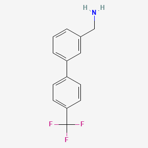 molecular formula C14H12F3N B3138829 4'-(TRIFLUOROMETHYL)-BIPHENYL-3-METHANAMINE CAS No. 472964-40-2