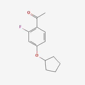 molecular formula C13H15FO2 B3138994 4'-Cyclopentyloxy-2'-fluoroacetophenone CAS No. 474708-58-2