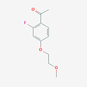 molecular formula C11H13FO3 B3138997 2'-Fluoro-4'-(2-methoxyethoxy)acetophenone CAS No. 474708-59-3