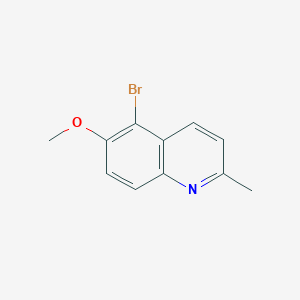 molecular formula C11H10BrNO B3139060 5-Bromo-6-methoxy-2-methylquinoline CAS No. 475682-39-4