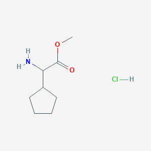 molecular formula C8H16ClNO2 B3139187 Methyl 2-amino-2-cyclopentylacetate hydrochloride CAS No. 477584-83-1