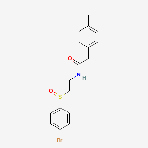 molecular formula C17H18BrNO2S B3139274 N-(2-((4-Bromophenyl)sulfinyl)ethyl)-2-(4-methylphenyl)acetamide CAS No. 477710-81-9