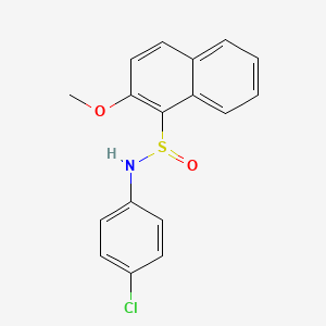 molecular formula C17H14ClNO2S B3139347 N-(4-chlorophenyl)-2-methoxynaphthalene-1-sulfinamide CAS No. 477713-77-2