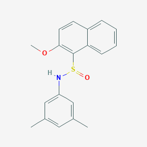 molecular formula C19H19NO2S B3139363 N-(3,5-dimethylphenyl)-2-methoxynaphthalene-1-sulfinamide CAS No. 477714-12-8