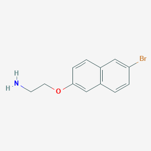 molecular formula C12H12BrNO B3139372 2-(2-Aminoethoxy)-6-bromonaphthalene CAS No. 477717-03-6