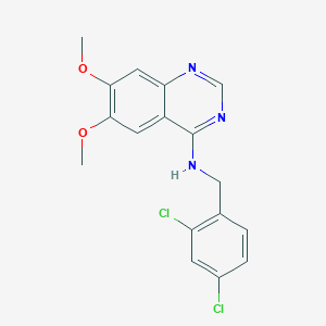 molecular formula C17H15Cl2N3O2 B3139745 N-(2,4-dichlorobenzyl)-6,7-dimethoxy-4-quinazolinamine CAS No. 477855-23-5