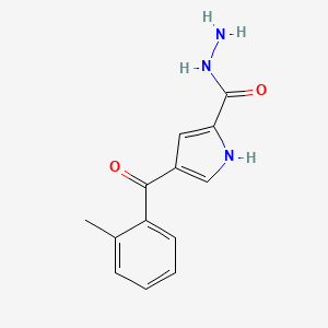 molecular formula C13H13N3O2 B3139897 4-(2-methylbenzoyl)-1H-pyrrole-2-carbohydrazide CAS No. 477858-85-8