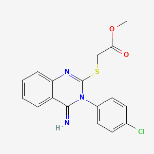 molecular formula C17H14ClN3O2S B3140694 Methyl 2-{[3-(4-chlorophenyl)-4-imino-3,4-dihydro-2-quinazolinyl]sulfanyl}acetate CAS No. 478039-25-7