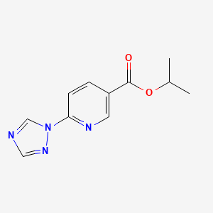 molecular formula C11H12N4O2 B3140796 isopropyl 6-(1H-1,2,4-triazol-1-yl)nicotinate CAS No. 478042-66-9