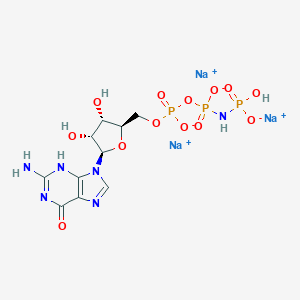 molecular formula C10H14N6Na3O13P3 B031409 Trisodium guanosine 5'-[beta,gamma-imido]triphosphate CAS No. 148892-91-5