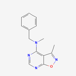 molecular formula C14H14N4O B3140955 N-benzyl-N,3-dimethyl-[1,2]oxazolo[5,4-d]pyrimidin-4-amine CAS No. 478062-71-4