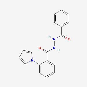 molecular formula C18H15N3O2 B3140957 N'-benzoyl-2-(1H-pyrrol-1-yl)benzenecarbohydrazide CAS No. 478062-92-9