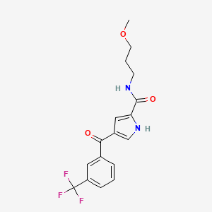 molecular formula C17H17F3N2O3 B3140982 N-(3-methoxypropyl)-4-[3-(trifluoromethyl)benzoyl]-1H-pyrrole-2-carboxamide CAS No. 478064-59-4
