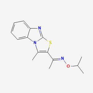 molecular formula C15H17N3OS B3141064 1-(3-methyl[1,3]thiazolo[3,2-a][1,3]benzimidazol-2-yl)-1-ethanone O-isopropyloxime CAS No. 478076-89-0