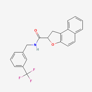 molecular formula C21H16F3NO2 B3141122 N-[3-(trifluoromethyl)benzyl]-1,2-dihydronaphtho[2,1-b]furan-2-carboxamide CAS No. 478078-37-4
