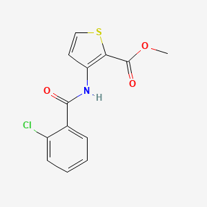 molecular formula C13H10ClNO3S B3141183 Methyl 3-(2-chlorobenzamido)thiophene-2-carboxylate CAS No. 478080-02-3