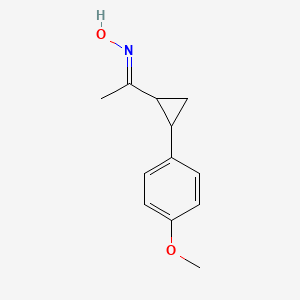molecular formula C12H15NO2 B3141484 Ethanone, 1-[2-(4-methoxyphenyl)cyclopropyl]-, oxime CAS No. 478262-60-1