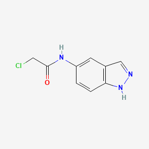 molecular formula C9H8ClN3O B3141521 2-Chloro-N-1H-indazol-5-ylacetamide CAS No. 478828-55-6