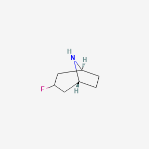 molecular formula C7H12FN B3141526 Exo-3-fluoro-8-azabicyclo[3.2.1]octane CAS No. 478866-39-6