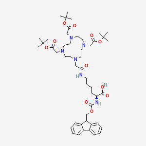 (S)-2-((((9H-fluoren-9-yl)methoxy)carbonyl)amino)-6-(2-(4,7,10-tris(2-(tert-butoxy)-2-oxoethyl)-1,4,7,10-tetraazacyclododecan-1-yl)acetamido)hexanoic acid