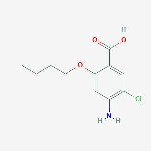 molecular formula C11H14ClNO3 B3141682 4-Amino-2-butoxy-5-chlorobenzoic acid CAS No. 483303-88-4