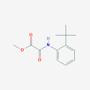 molecular formula C13H17NO3 B3141698 Acetic acid, 2-[[2-(1,1-dimethylethyl)phenyl]amino]-2-oxo-, methyl ester CAS No. 483334-60-7