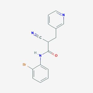 molecular formula C15H12BrN3O B3141710 N-(2-bromophenyl)-2-cyano-3-(pyridin-3-yl)propanamide CAS No. 483359-39-3