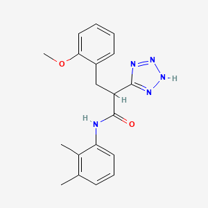 molecular formula C19H21N5O2 B3141757 N-(2,3-dimethylphenyl)-3-(2-methoxyphenyl)-2-(2H-tetrazol-5-yl)propanamide CAS No. 483993-67-5
