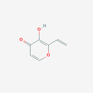 molecular formula C7H6O3 B3141952 3-hydroxy-2-vinyl-4H-pyran-4-one CAS No. 4940-21-0