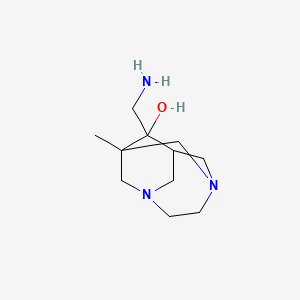 9-Aminomethyl-1-methyl-3,6-diaza-tricyclo[4.3.1.1*3,8*]undecan-9-ol