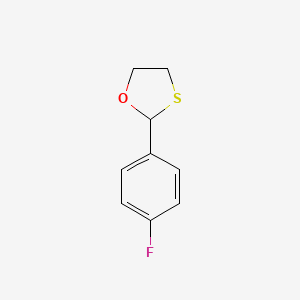 molecular formula C9H9FOS B3141996 2-(4-Fluorophenyl)-1,3-oxathiolane CAS No. 496045-90-0